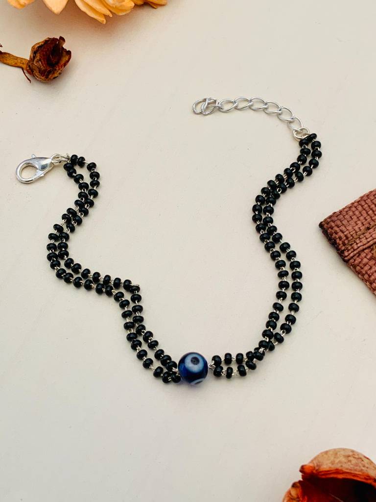 Silver Plated Evil Eye Hand Mangalsutra : SPHMAdultEE
