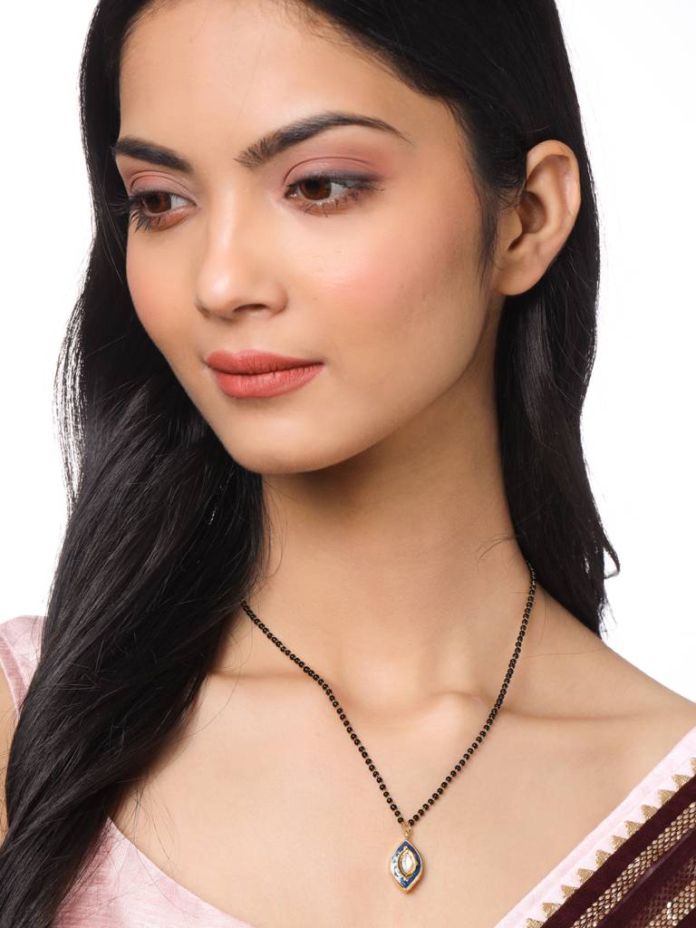 Meena Handcrafted Blue Marquise Mangalsutra : ABMJMS05