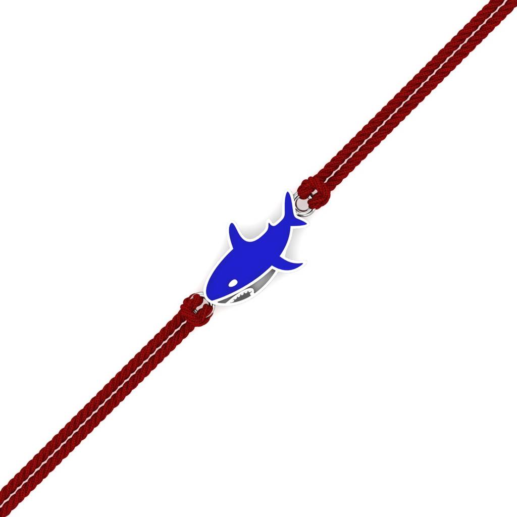 Kuberbox 925 Sterling Silver Baby Shark Silver Rakhi : SRA2036_925