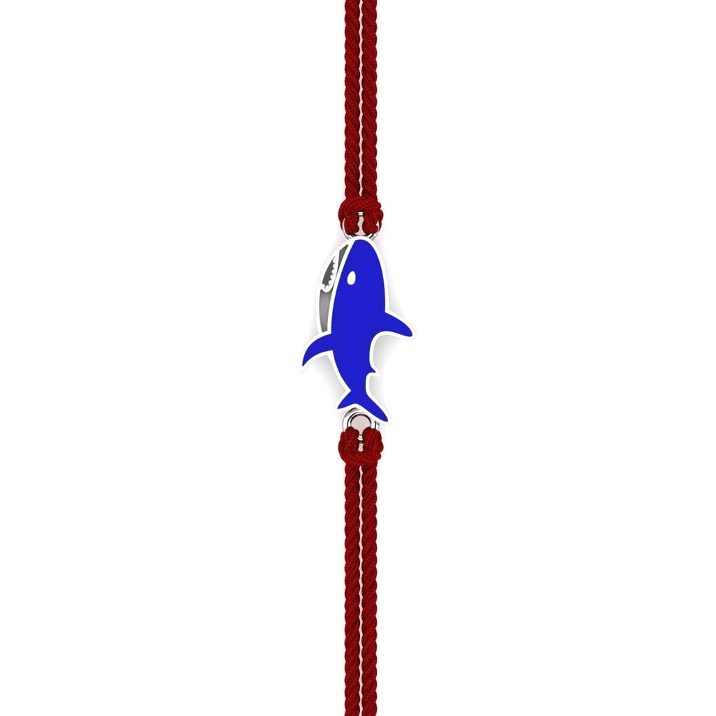 Kuberbox 925 Sterling Silver Baby Shark Silver Rakhi : SRA2036_925