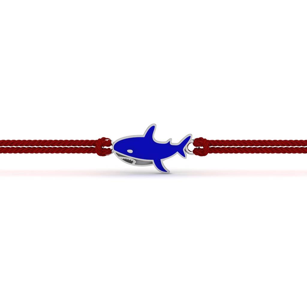Kuberbox 925 Sterling Silver Baby Shark Silver Rakhi : SRA2036_925