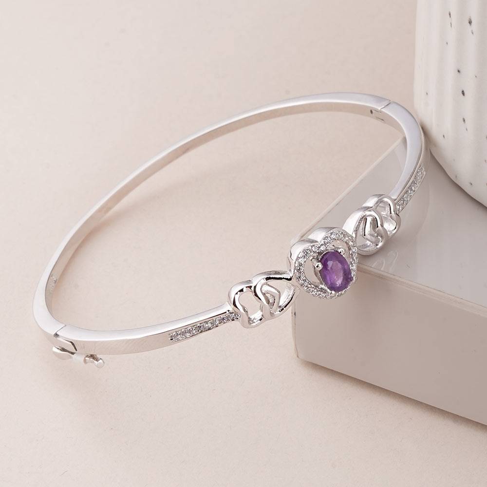 925 Sterling Silver Love'S Token Bangle Bracelet : SRWBR1