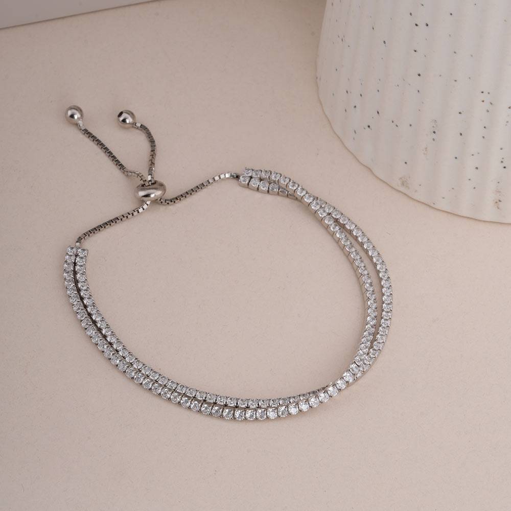 925 Sterling Silver Infinity Wrap Bracelet : SRWBR4