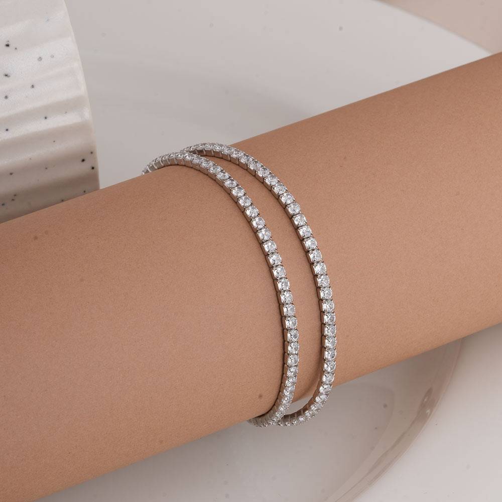 925 Sterling Silver Infinity Wrap Bracelet : SRWBR4