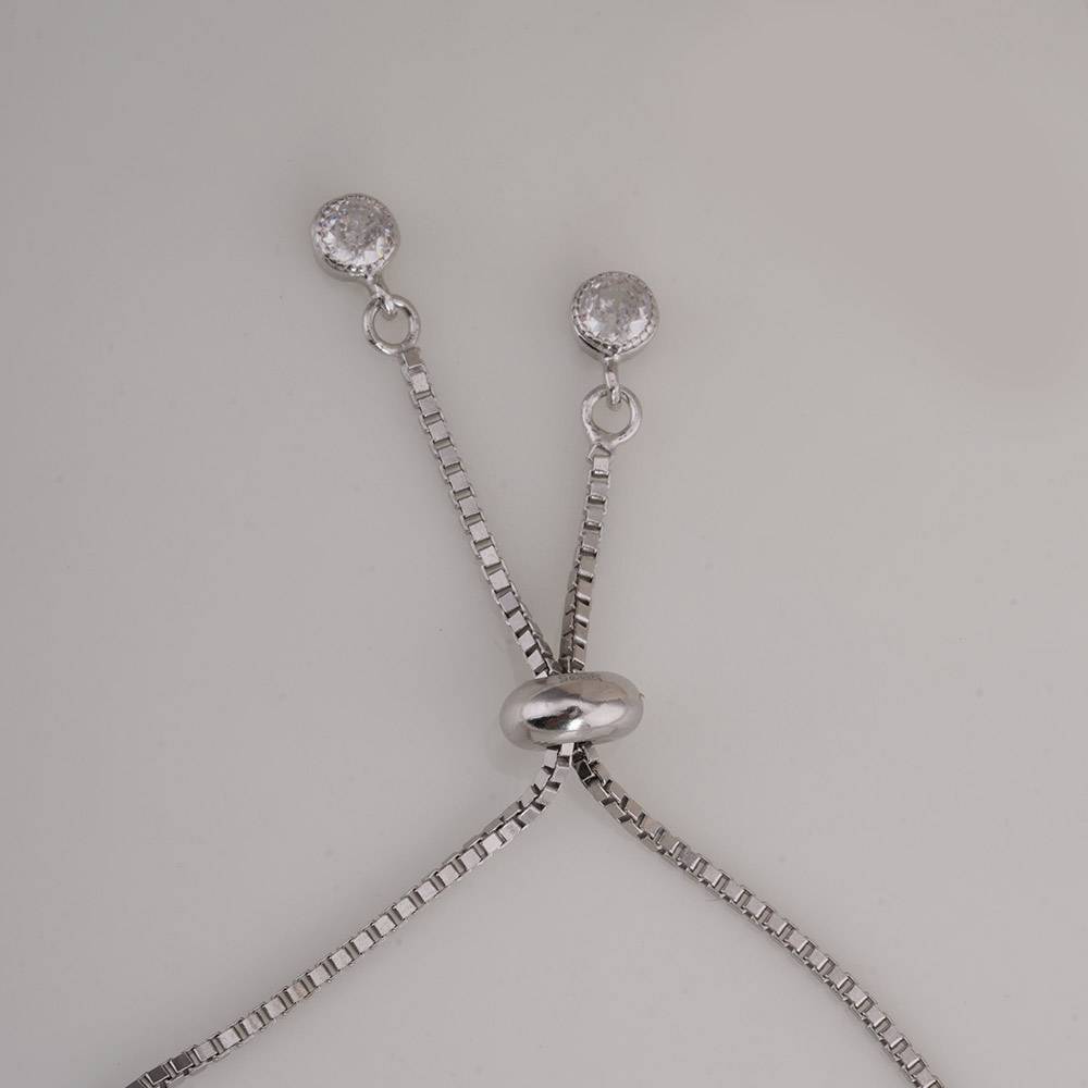 925 Sterling Silver Adjustable Heart Bracelet : SRWBR6