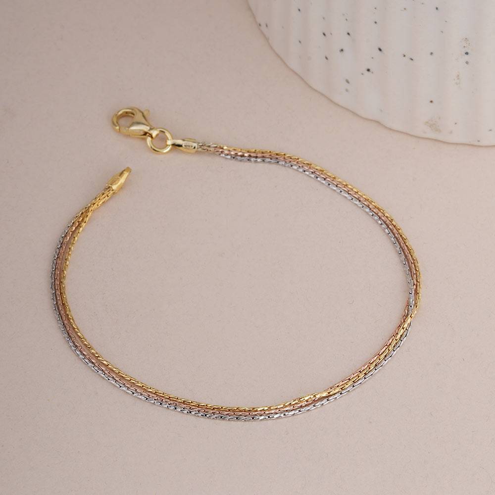 925 Sterling Silver Delicate Multi-Strand Necklace : SRWBR9