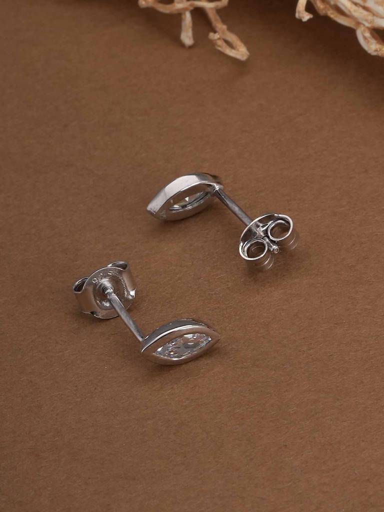 925 Sterling Silver Fairy Light Marquise Studs : SRWER15