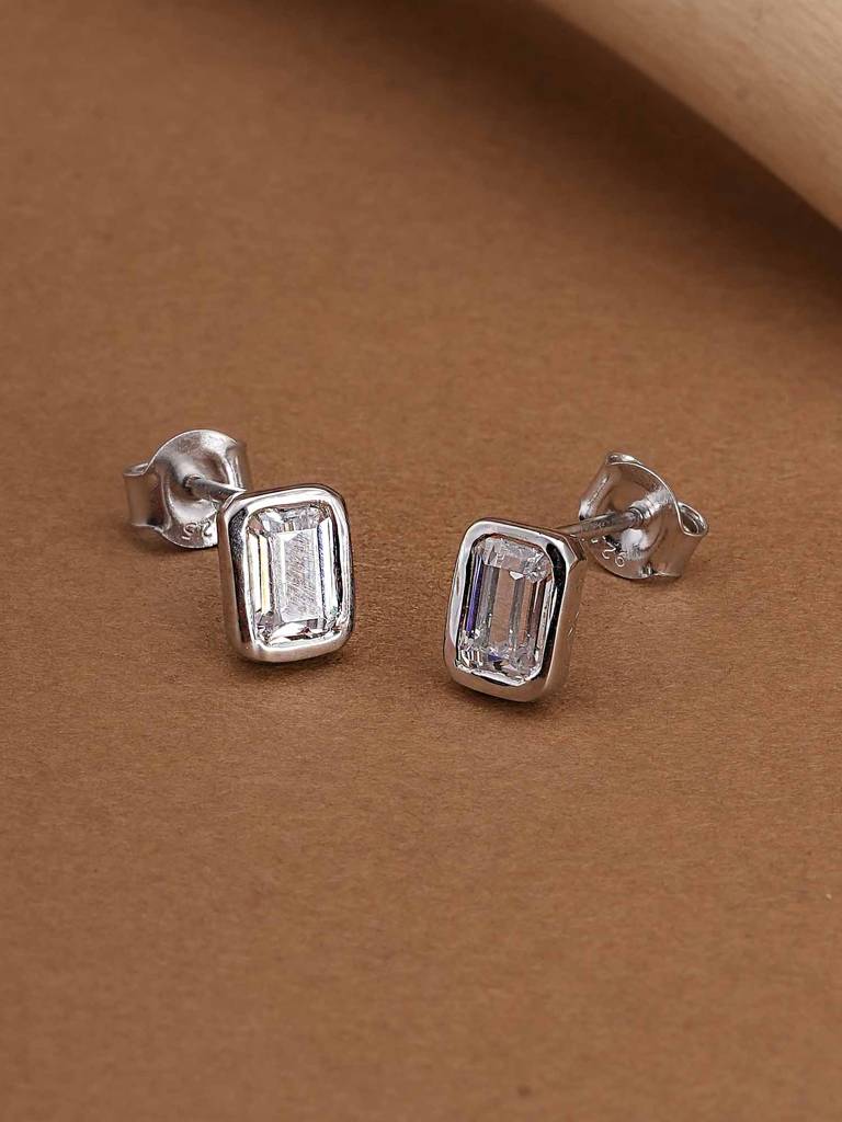 925 Sterling Silver Veridian Spark Studs : SRWER17
