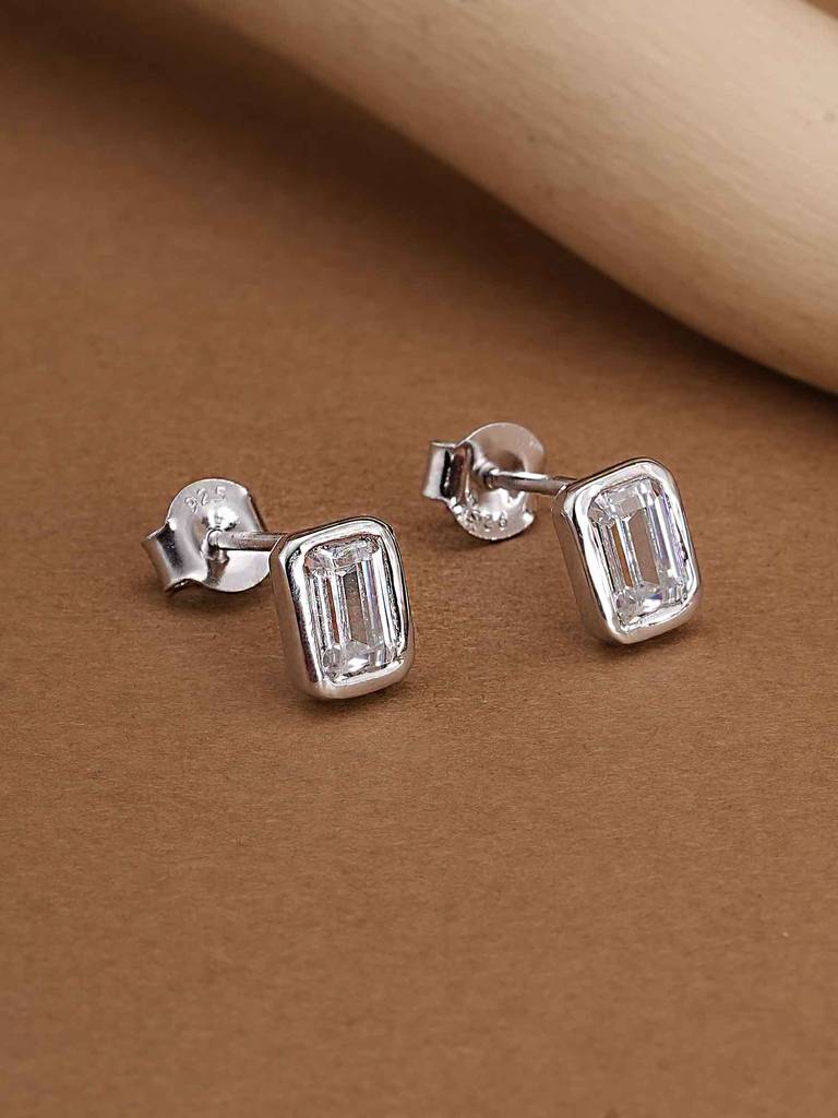 925 Sterling Silver Veridian Spark Studs : SRWER17