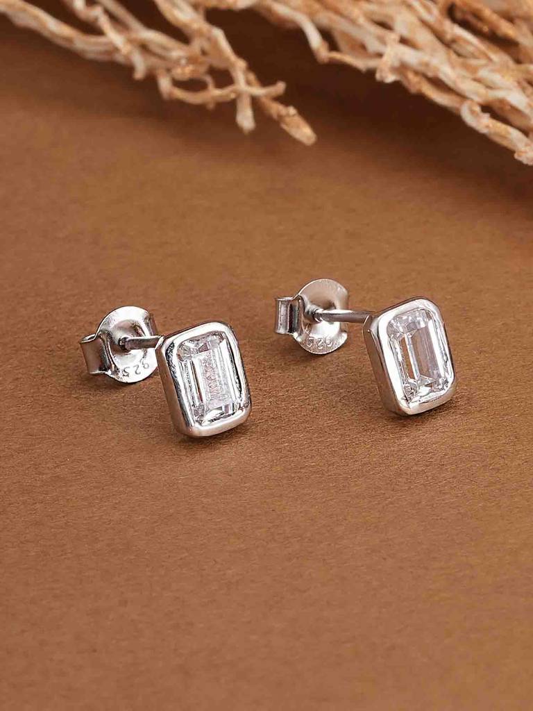 925 Sterling Silver Veridian Spark Studs : SRWER17