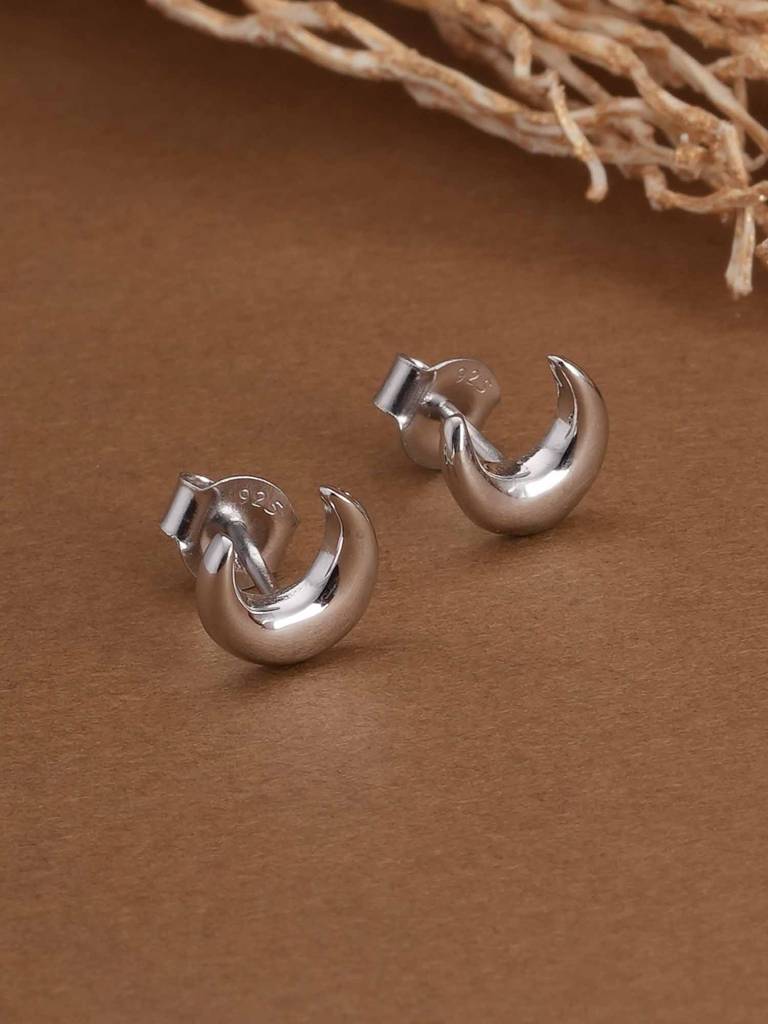 925 Sterling Silver Silver Tusk Septum Studs : SRWER19