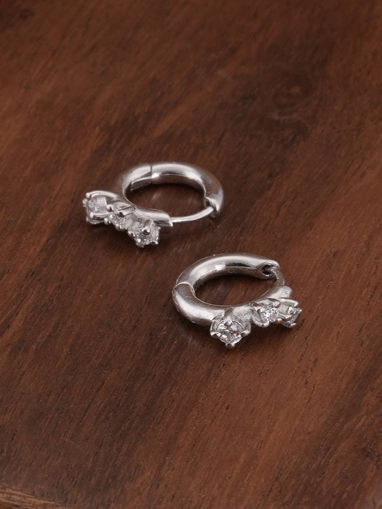 925 Sterling Silver Mini Cluster Earrings : SRWER24