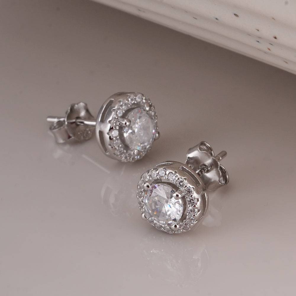 925 Sterling Silver Aura Glow Earrings : SRWER26