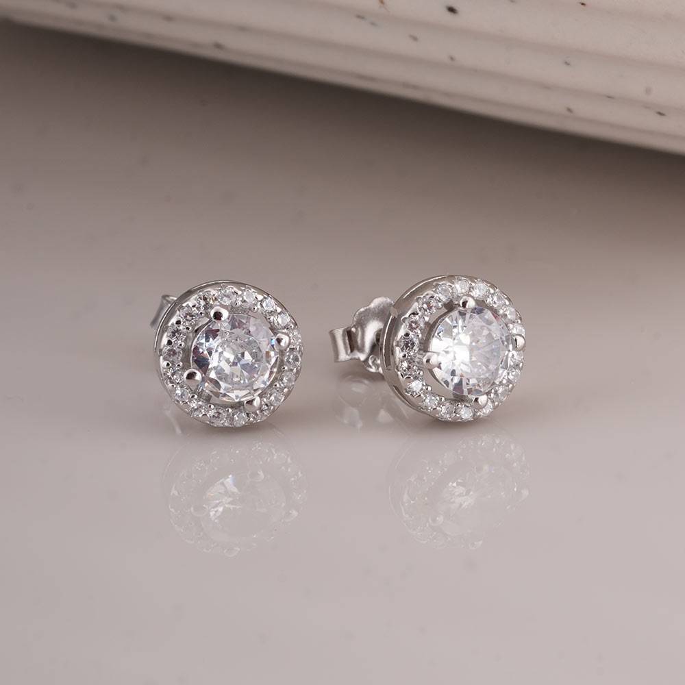 925 Sterling Silver Aura Glow Earrings : SRWER26