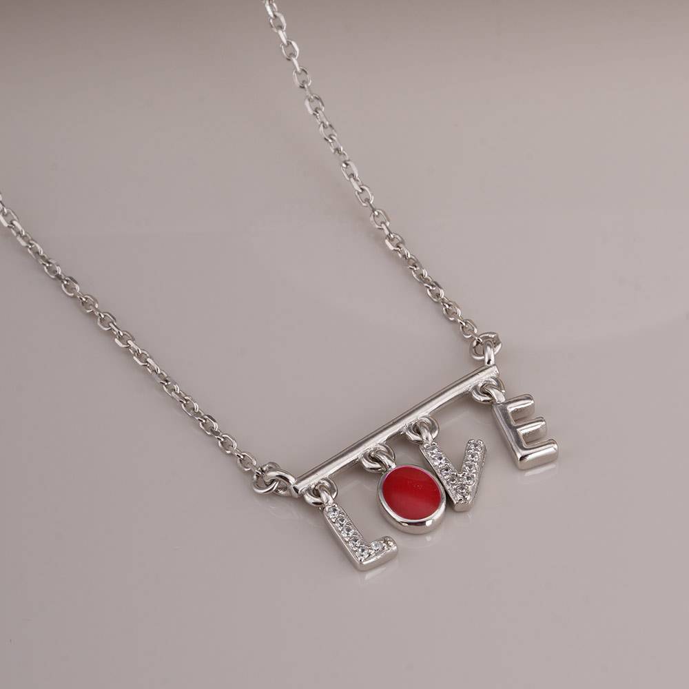 925 Sterling Silver Love'S Passion Earring Necklace Set : SRWJS10