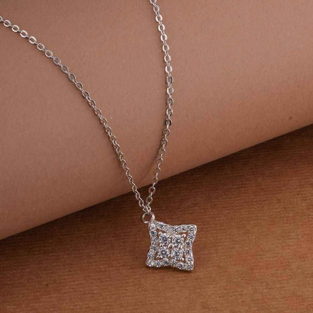 925 Sterling Silver Starlight Necklace : SRWNC11