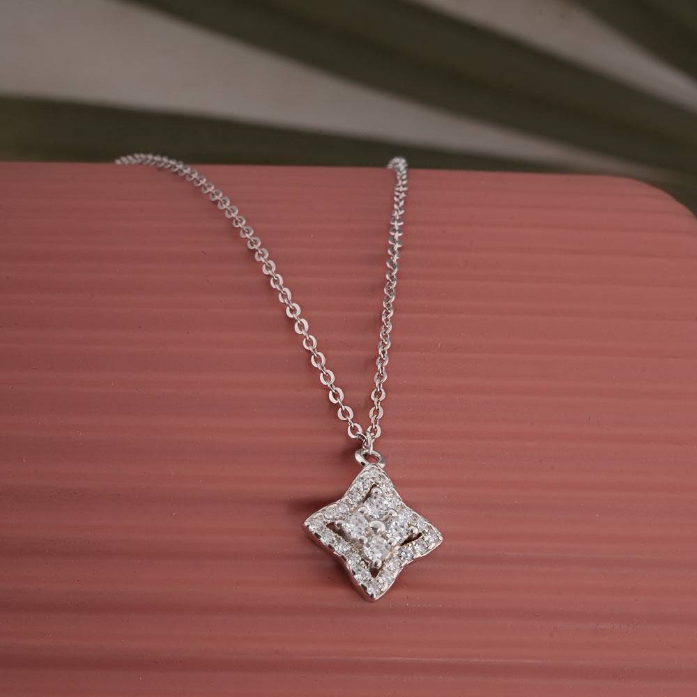 925 Sterling Silver Starlight Necklace : SRWNC11