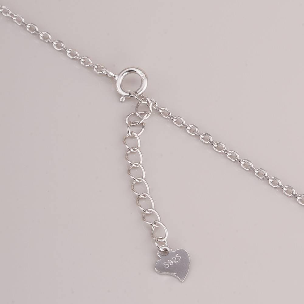 925 Sterling Silver Linked Heart Necklace : SRWNC12