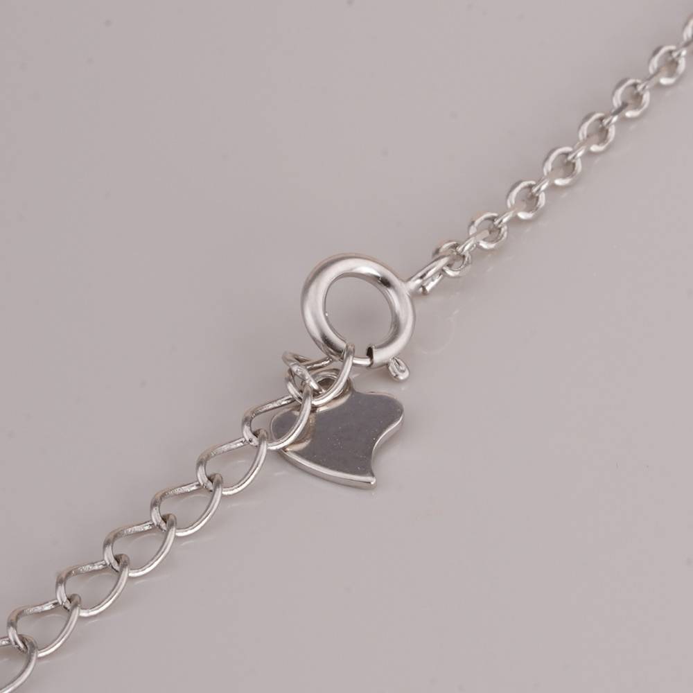925 Sterling Silver Minimalist Linked Circles Necklace : SRWNC16