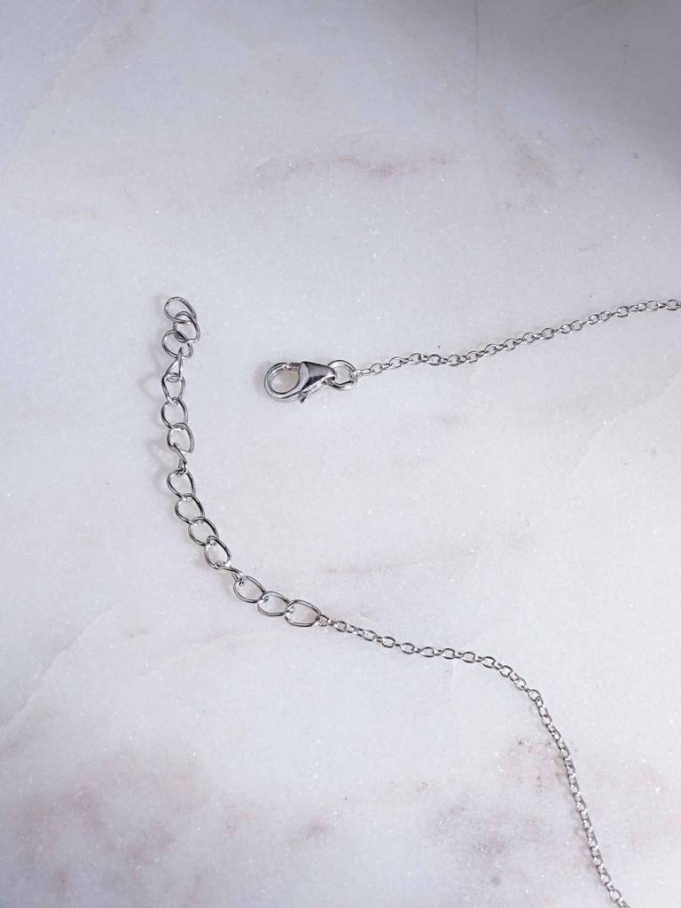 925 Sterling Silver Compass Star Necklace : SRWNC24