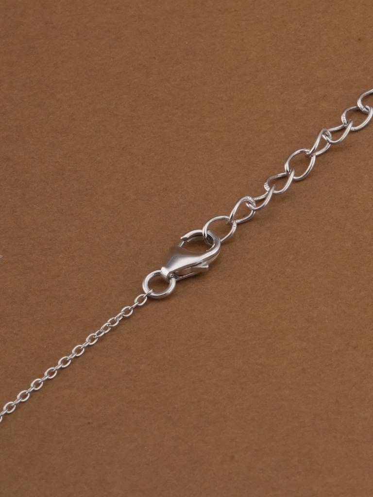 925 Sterling Silver Solitaire Pear Necklace : SRWNC25
