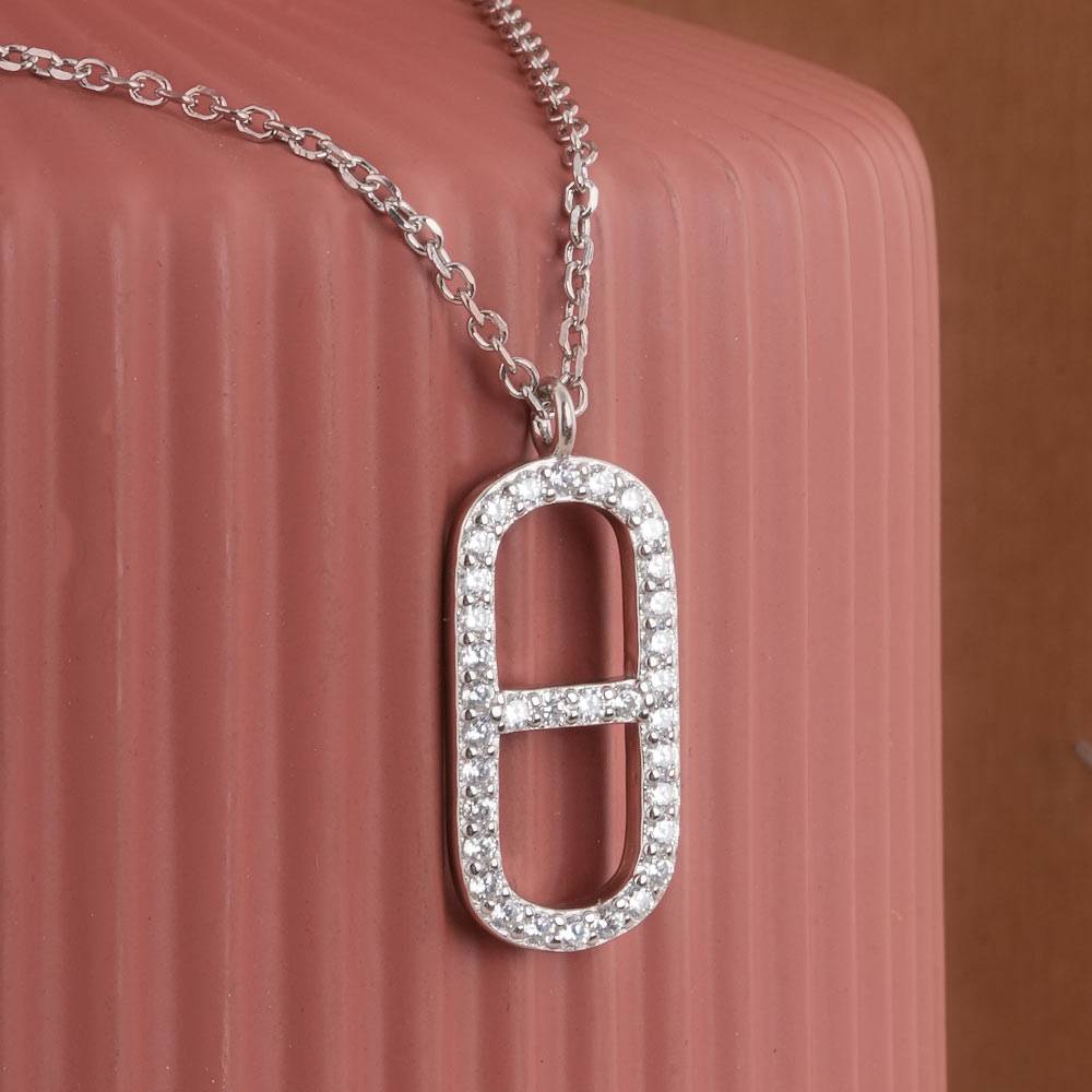 925 Sterling Silver Capsule Pendant Necklace : SRWNC3