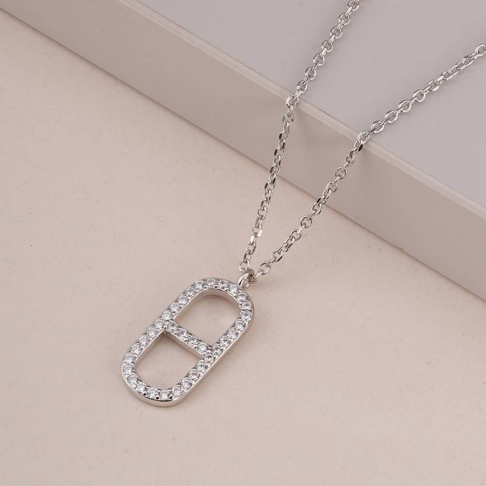 925 Sterling Silver Capsule Pendant Necklace : SRWNC3