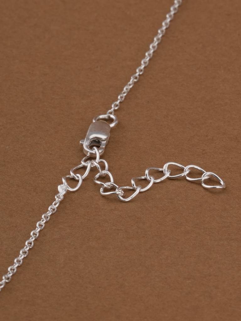 925 Sterling Silver Glitter Bloom Cross Pendant : SRWNC75