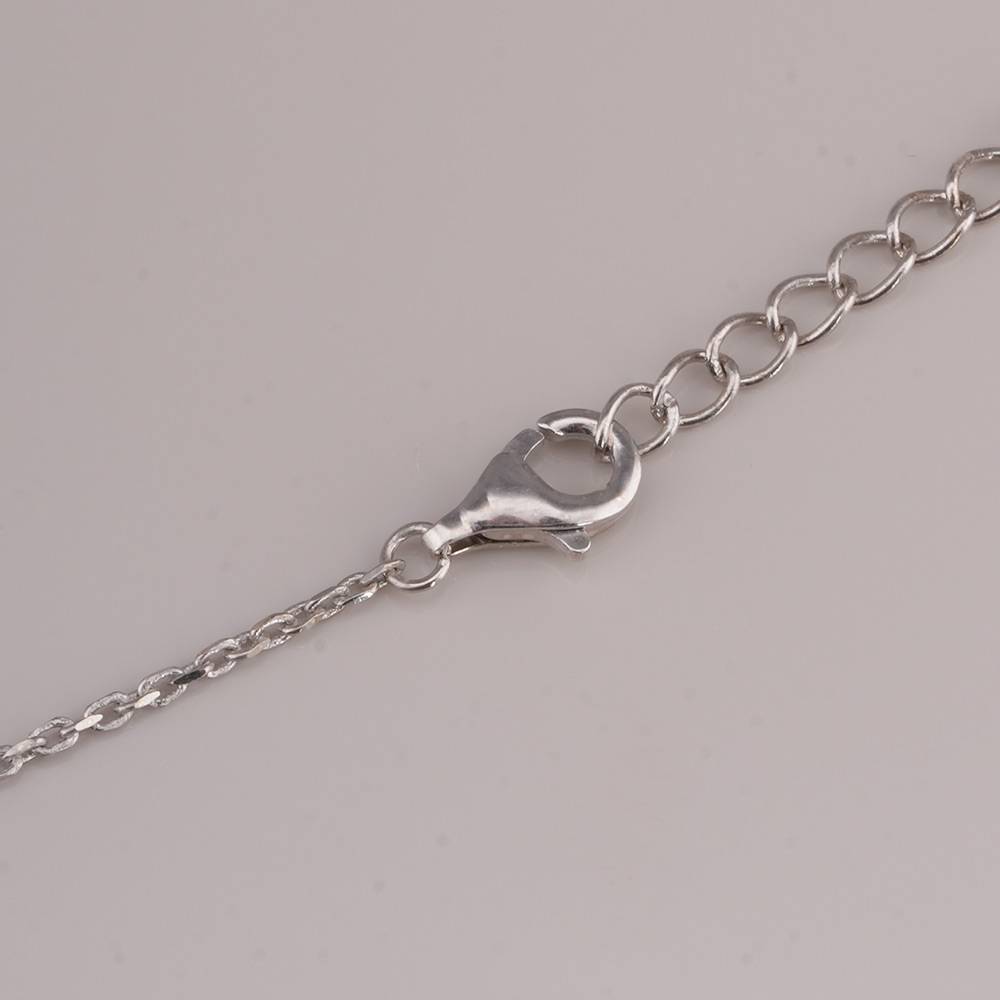 925 Sterling Silver Crystal Circle Pendant Necklace : SRWNC7
