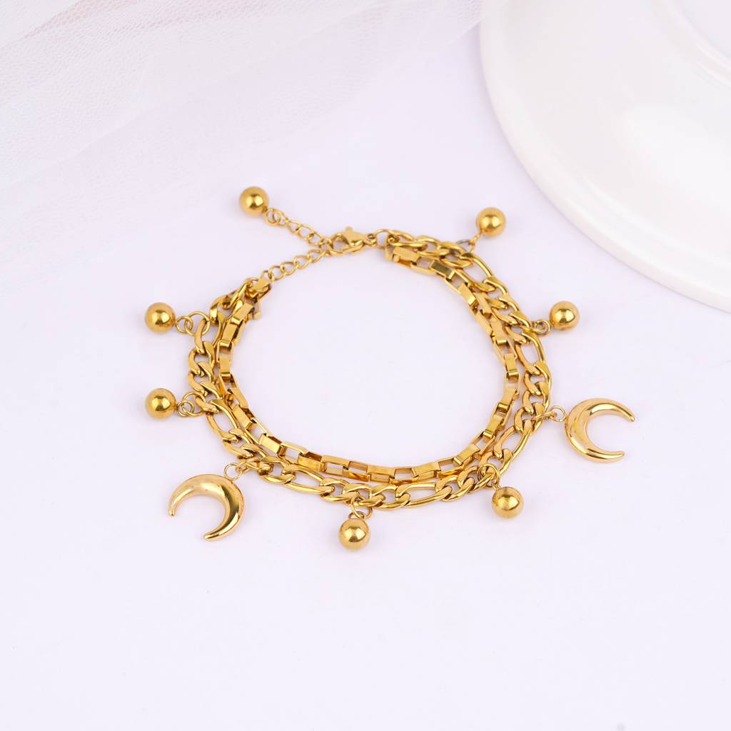 Moonlit Dreams Moon Charm Bracelet : SSBR12