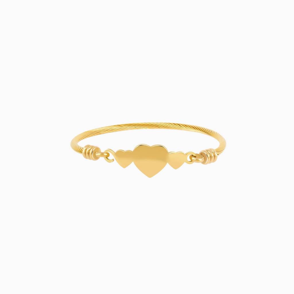 Golden Pulse Heart Cuff Bracelet : SSBR15