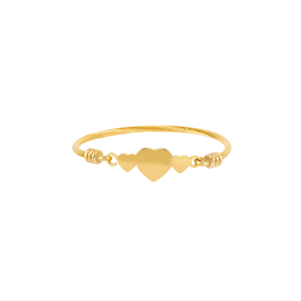 Golden Pulse Heart Cuff Bracelet : SSBR15
