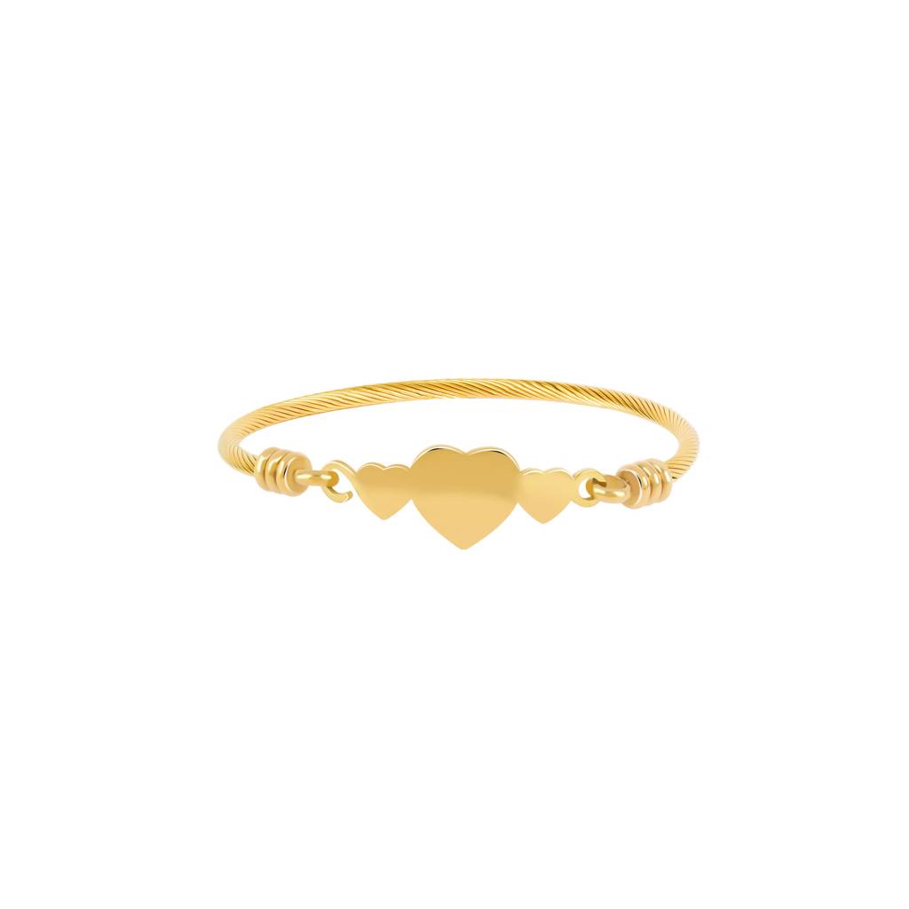 Golden Pulse Heart Cuff Bracelet : SSBR15