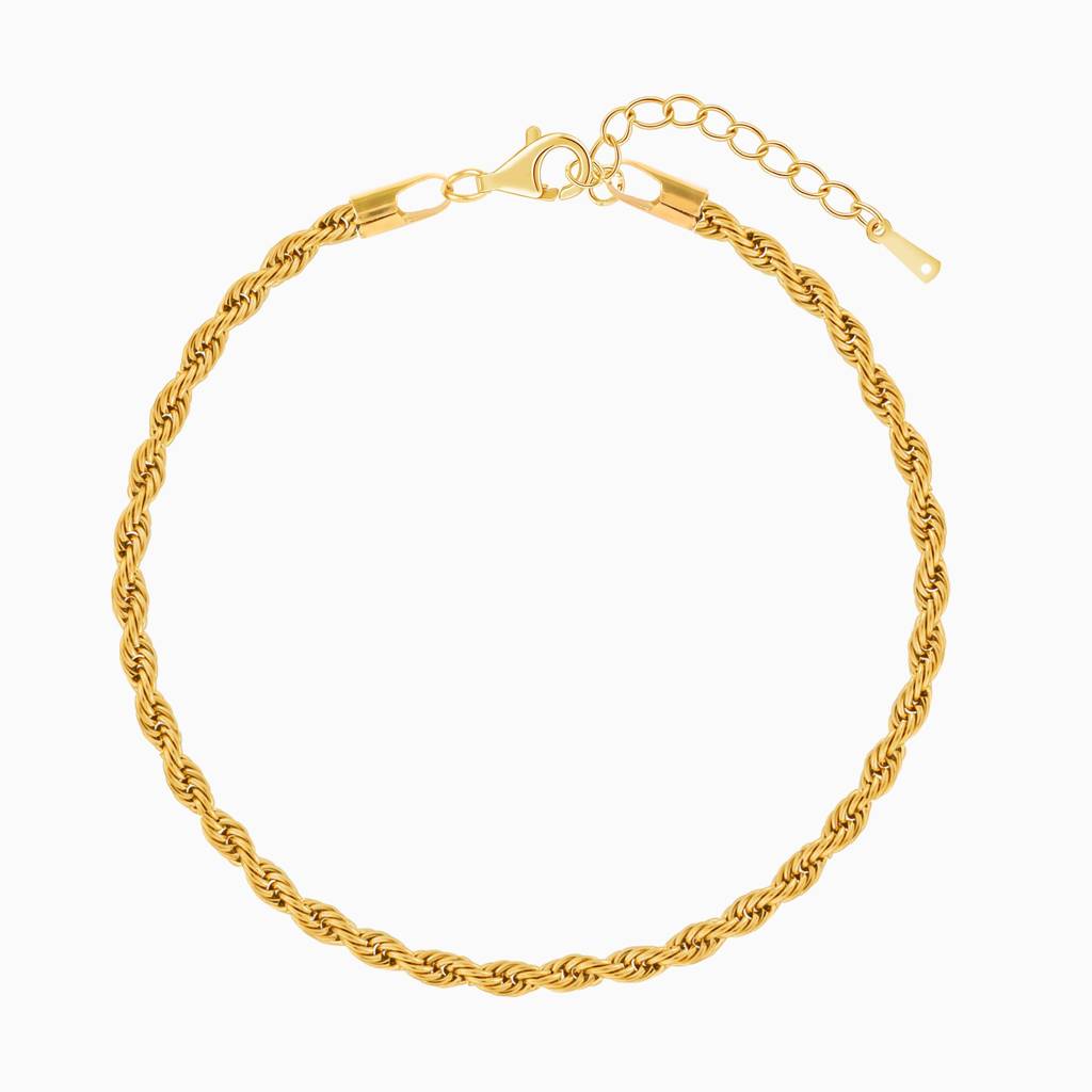 Twist & Bold Rope Cable Chain Bracelet : SSBR18