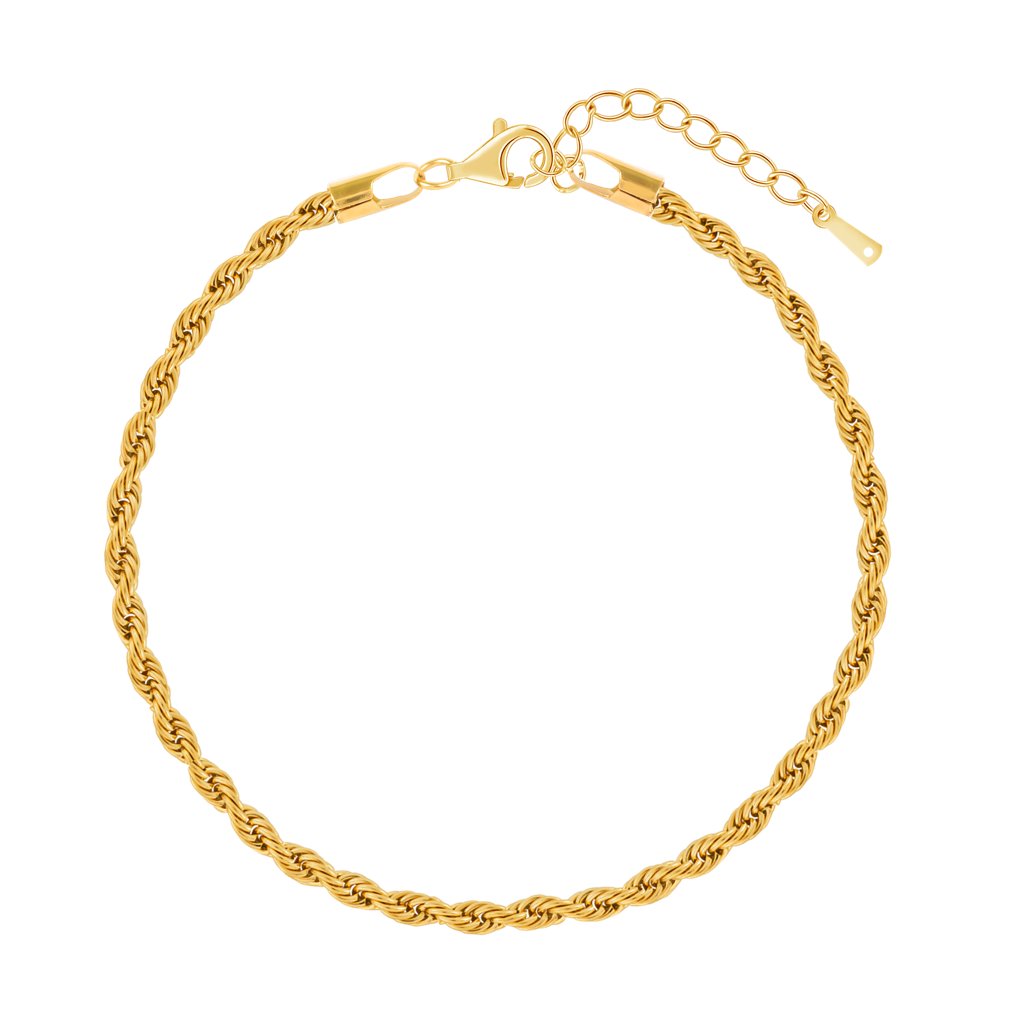 Twist & Bold Rope Cable Chain Bracelet : SSBR18