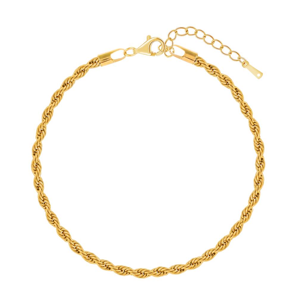 Twist & Bold Rope Cable Chain Bracelet : SSBR18