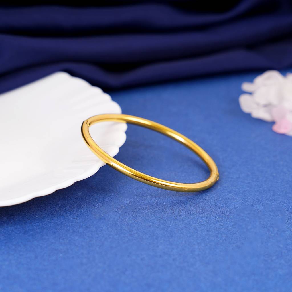 Golden Orbit Minimal Round Kada Bracelet : SSBR29