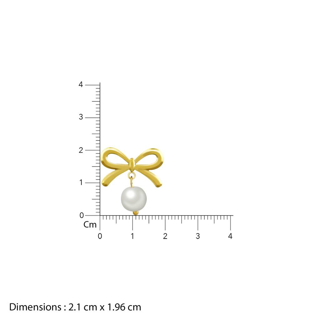 Poised Grace Pearl Bow Hoop Earrings : SSER22