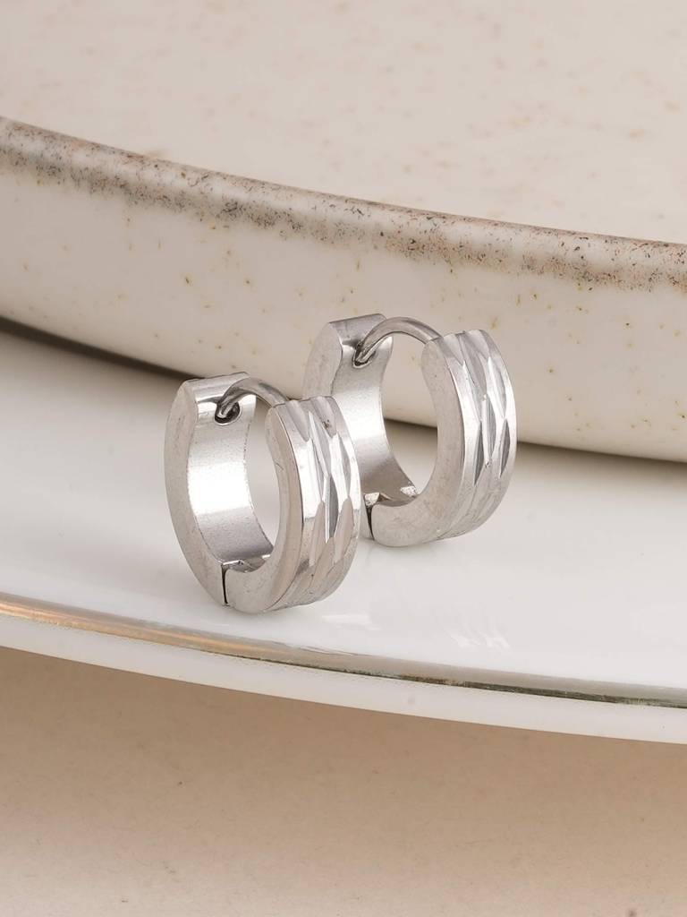 Classic Polished Men'S Earrings For Mens - Waterproof & Anti-Tarnish : SSMER0540