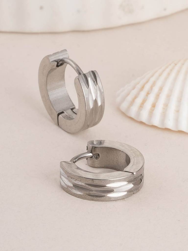 Classic Polished Men'S Earrings For Mens - Waterproof & Anti-Tarnish : SSMER0540