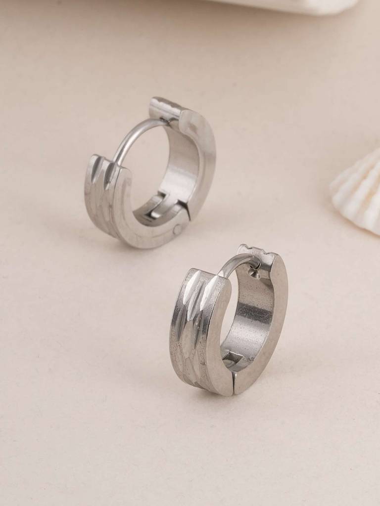 Classic Polished Men'S Earrings For Mens - Waterproof & Anti-Tarnish : SSMER0540