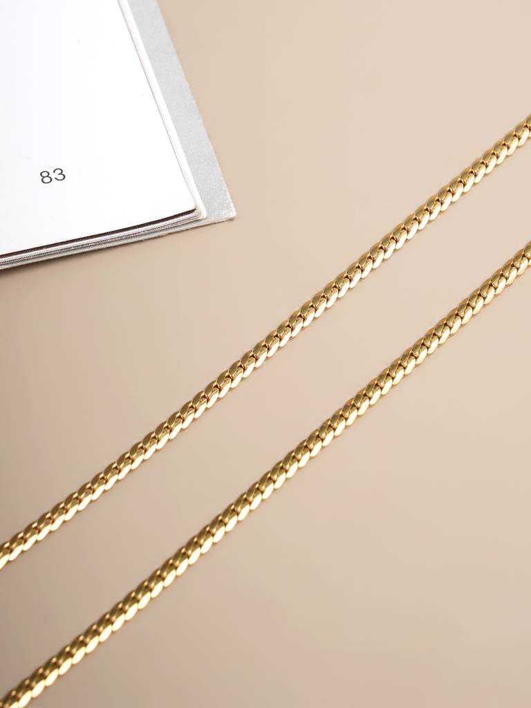 Minimalist Twisted Chain Necklace For Men : SSMNC0595