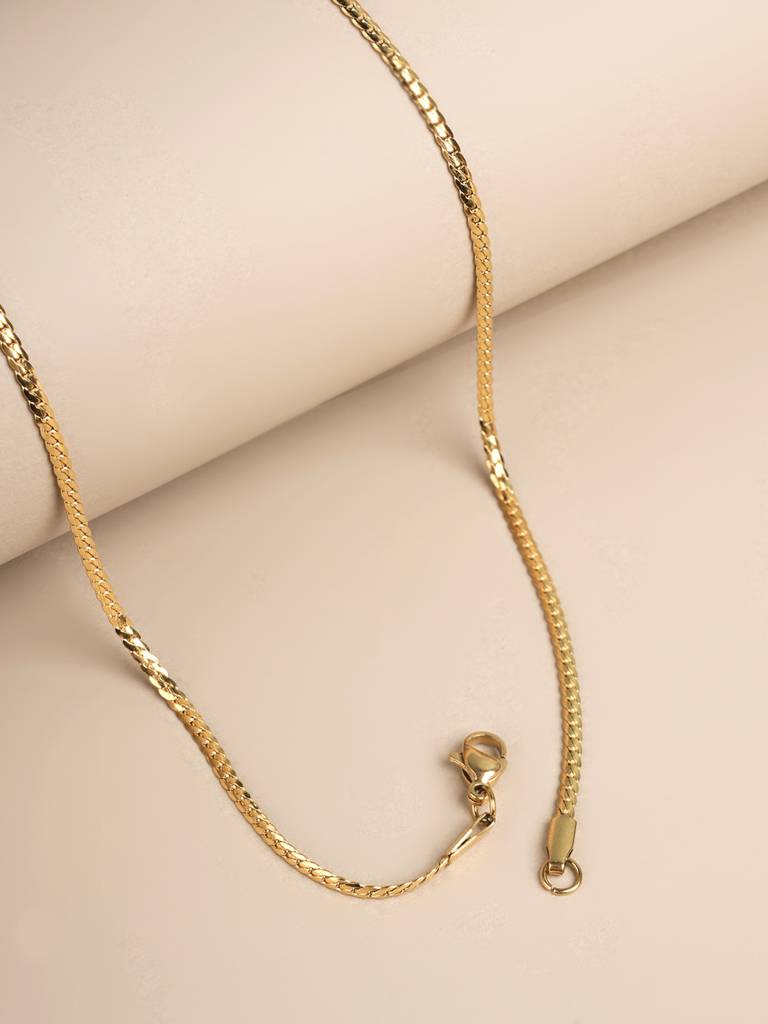 Minimalist Twisted Chain Necklace For Men : SSMNC0595