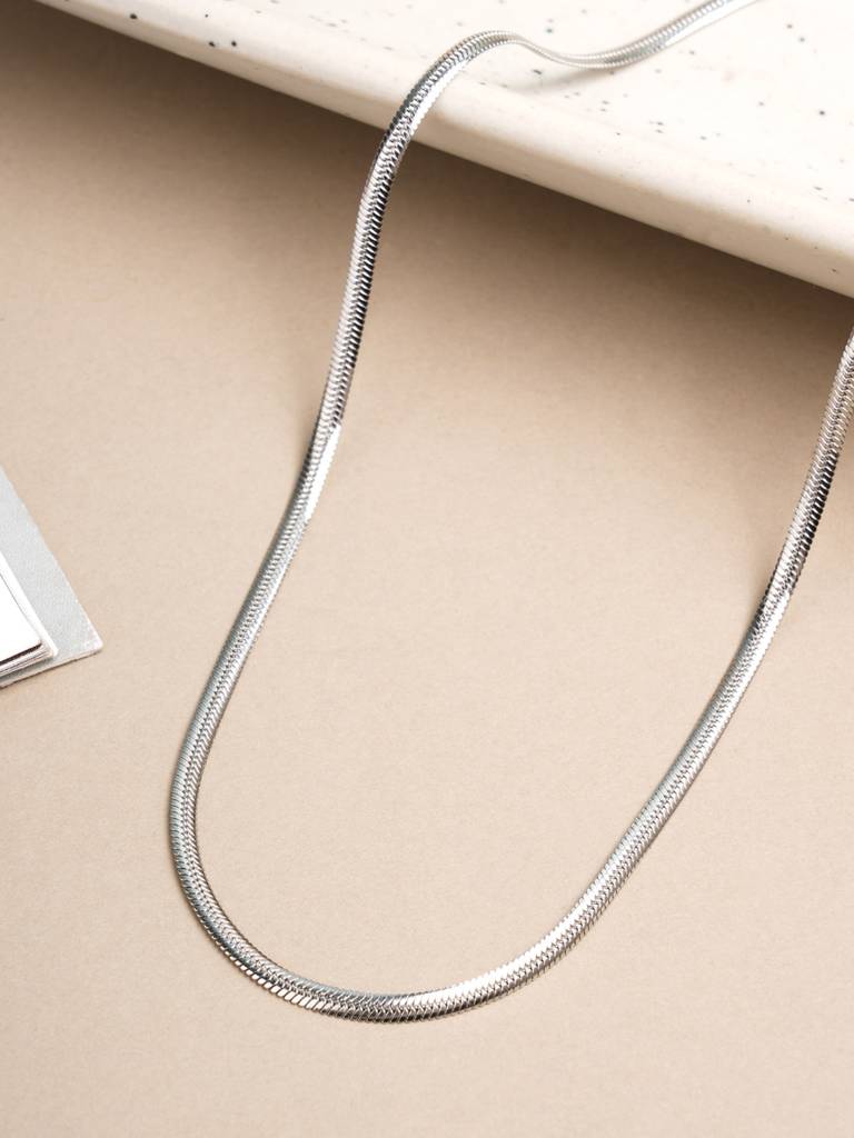 Bold Heart-Shaped Link Necklace For Men : SSMNC0601