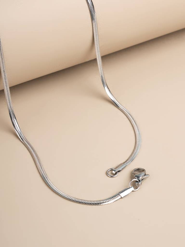 Bold Heart-Shaped Link Necklace For Men : SSMNC0601