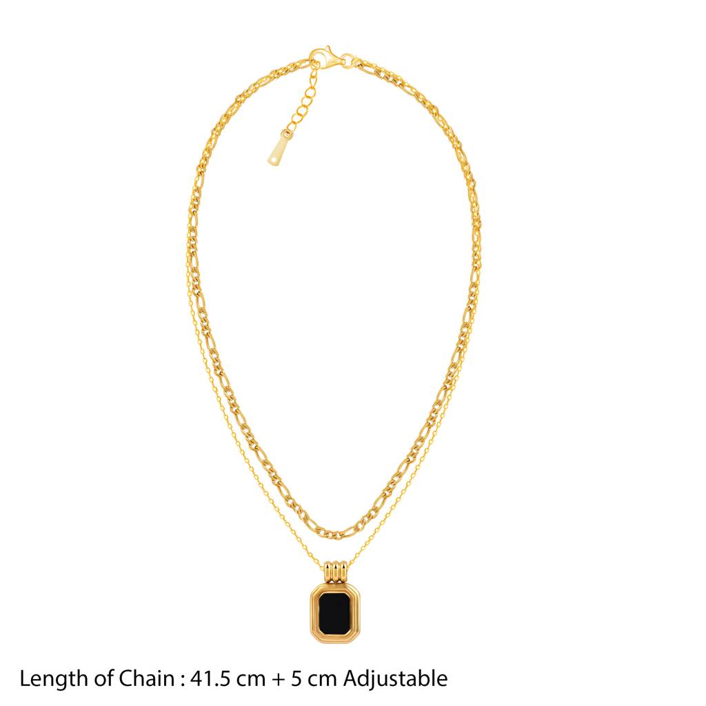 Black Onyx Double Layered Necklace : SSNC21