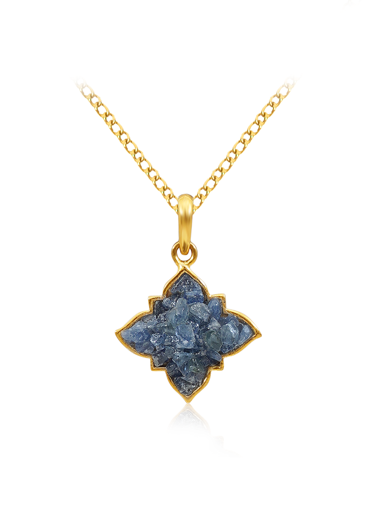 Natural Blue Sapphire Gemstone Pendant : NH-PDT-07--BS