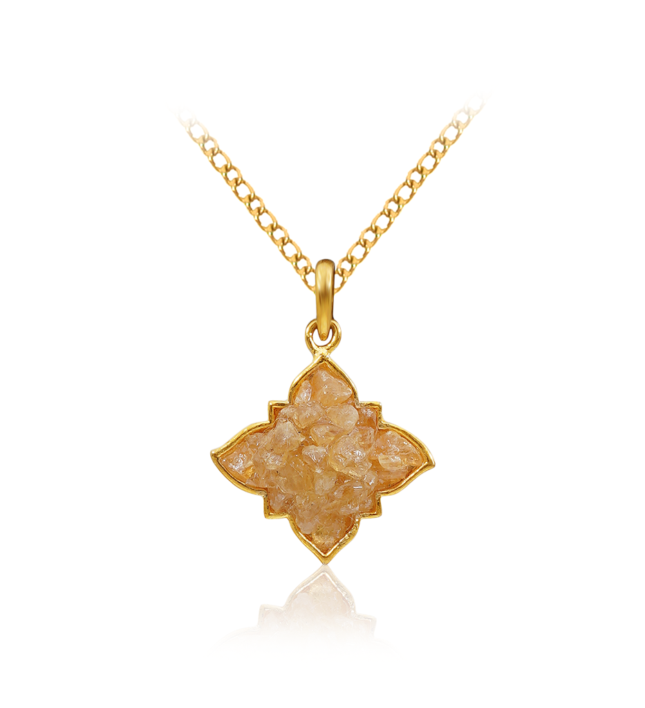 Natural Yellow Sapphire Gemstone Pendant : NH-PDT-07-YS