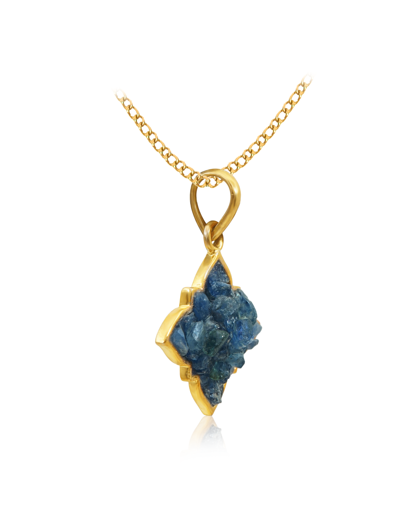 Natural Blue Sapphire Gemstone Pendant : NH-PDT-07--BS