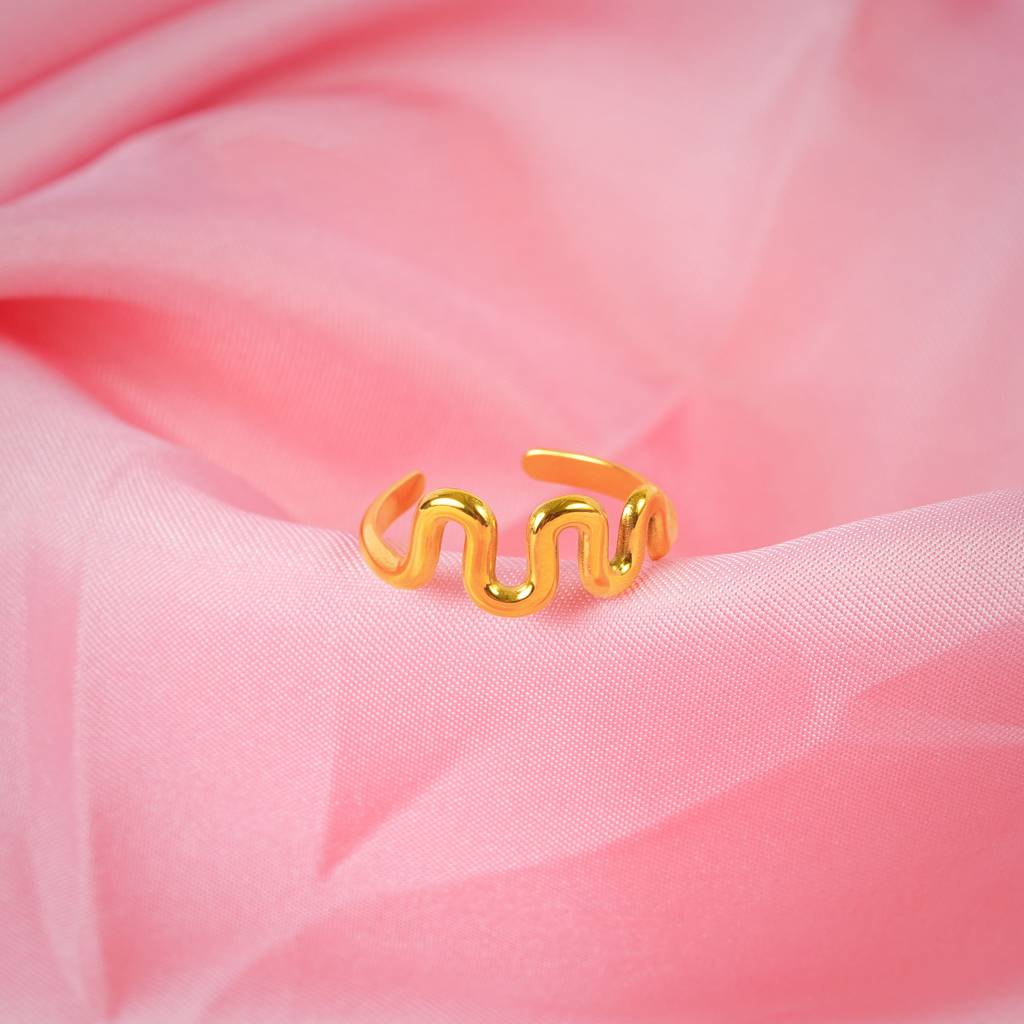 Ocean Waves Adjustable Ring : SSRG17-A